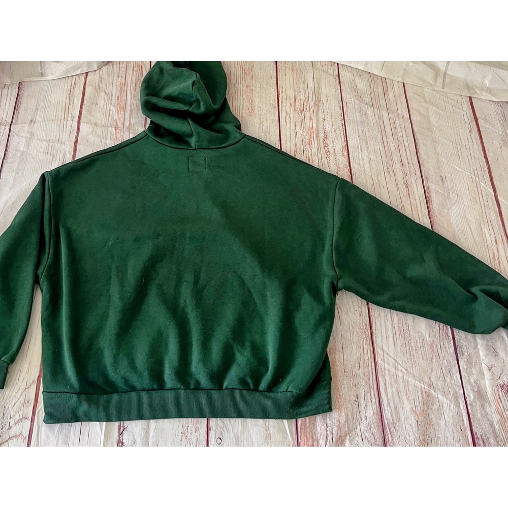 Social Scene Womens Forest‎ Green Quarter Zip O-Ring Hoodie Sweatshirt Medium - Picture 2 of 8